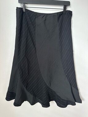 T.Garment Black Paneled A-Line Trumpet Skirt - Women's